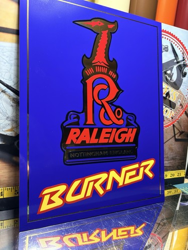 Raleigh burner sign - burner, board