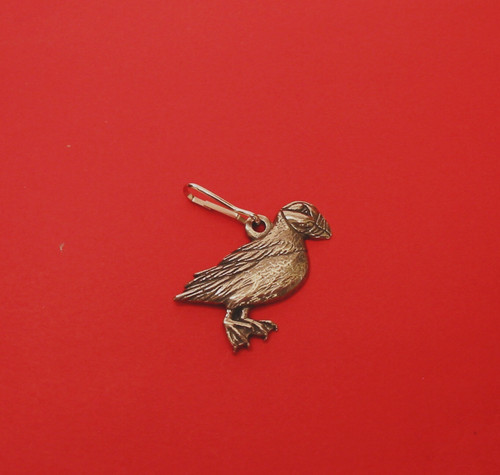 Puffin pewter zipper - pewter,