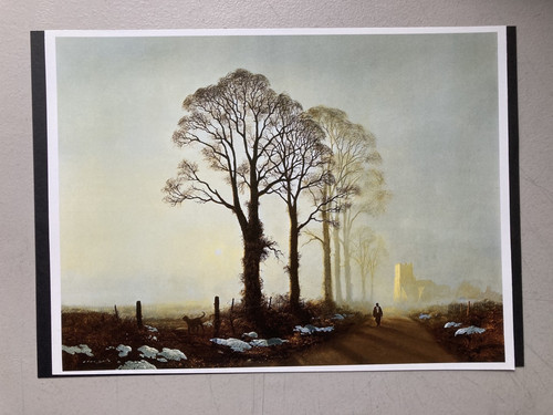 Rural scene print winter - print-,