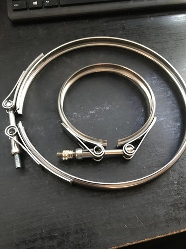 Pair stainless steel clamps - of,