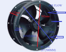 500mm Industrial Duct Fan Cased Axial Commercial Kitchen Canopy Extractor,