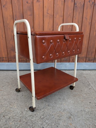 Vintage retro sewing cart - retro,