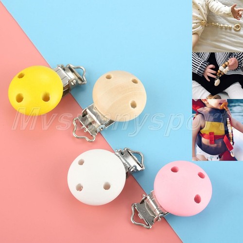 Wooden teether dummy clip baby - teether,