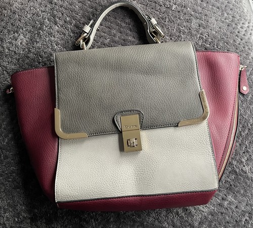 Dune burgundy grey handbag - grey,