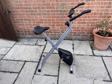 Opti Folding Magnetic Resistance Exercise Bike w/ LCD Monitor - Silver