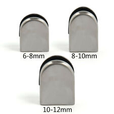 24X Glass Clamp Stainless Steel 304 Clip Flat Back Bracket For Balustrade 8-12MM