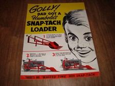 Vintage Golly! Dad Got A Humboldt Snap-Tach Loader Brochure
