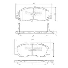 Brake pads Front Axle J3604032