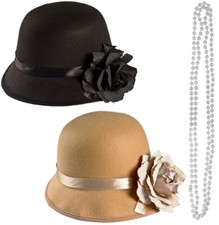 1920'S CLOCHE HAT AND PEARL