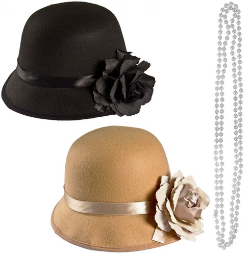 1920 cloche hat and - 1920's, pearl