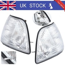 Front Indicator Lights Lamps BMW 3 Series E36 4 Door Models 1991-2001 Clear Pair