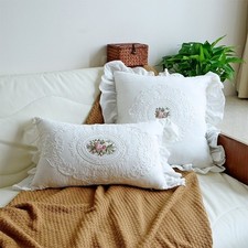French Lace Pillow Cover with