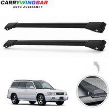 Fits Subaru Forester I (SF) 1997-2002 Flush Roof Racks CrossBars Black Color