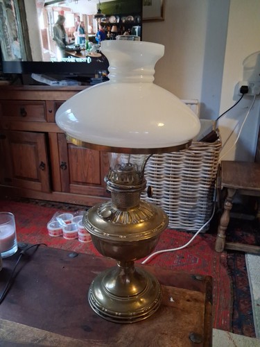 Antique victorian brass lamp - antique,