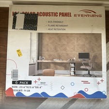 6 Pack Large Acoustic Panels,23.6 X 23.6 Inches Soundproof Wall Panels