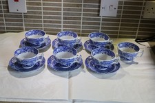Spode Blue Italian Tea Cups &