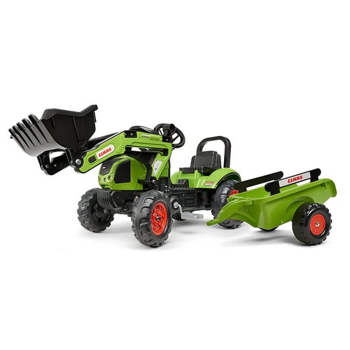 Kids ride tractor with - kids, on