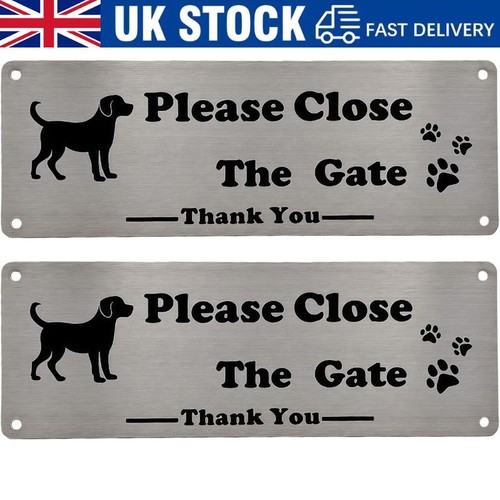 Please close the gate - please, sign