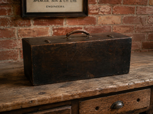 Vintage 1950s wooden carry box - vintage,