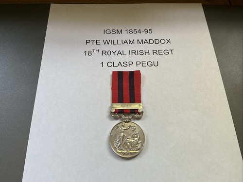 Igs medal 1854 clasp pegu - igs,