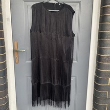 Ladies Black Fringe Tassel