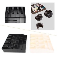 Cash Register Money Tray Locking Cashier Storage Box Money Drawer Storage ABS