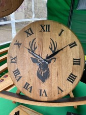 Barrel Lid Clock - Whisky &