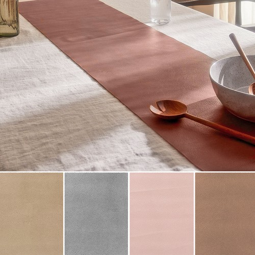 Faux leather table runner - faux,