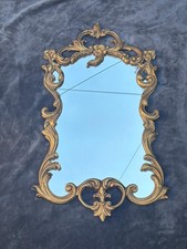 Vintage Ornate Gold Syroco Made In England Mirror 