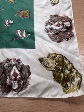 SUPERB VINTAGE French EQUESTRIAN Dogs Spaniels Hunting SILK SCARF.