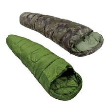 Army Military Style Mummy Sleeping Bag Cadet Hiking Travel Camo Green Camouflage