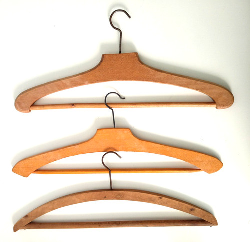 Wooden coat hangers with - 3,