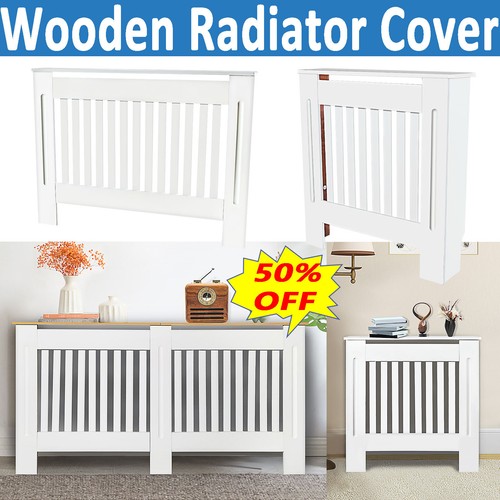 Mdf wood white radiator cover - mdf,