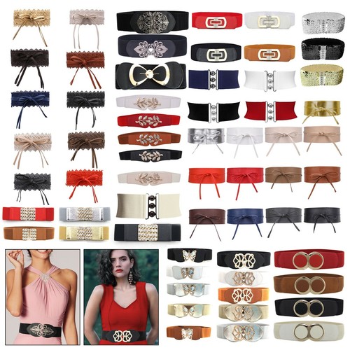 Women ladies wide - fashion, belt