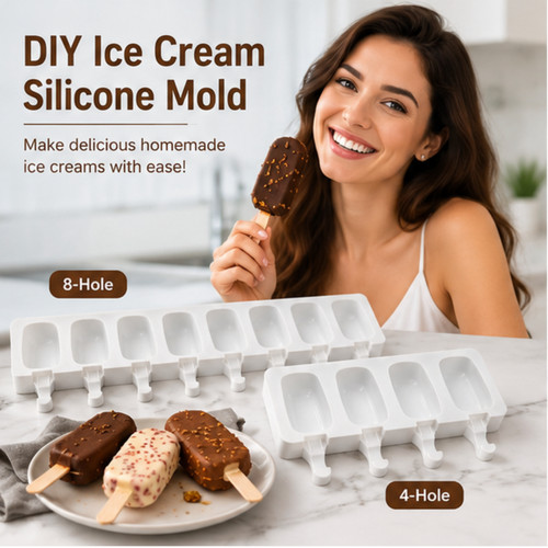 Hole silicone ice cream mold - 8,