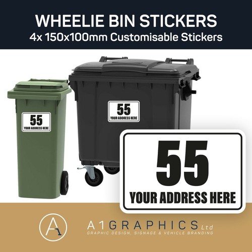 Wheelie bin numbers custom - bin,
