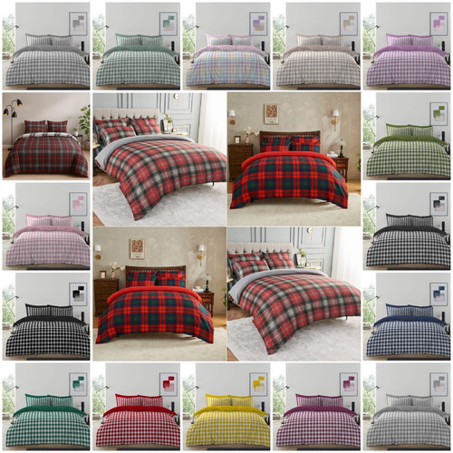 Gingham check duvet cover - check,