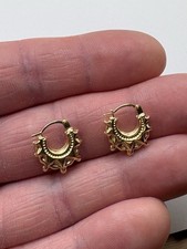 9ct Gold Spiked Creole