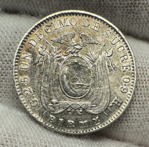 1915 ecuador silver decimo - 1915, de
