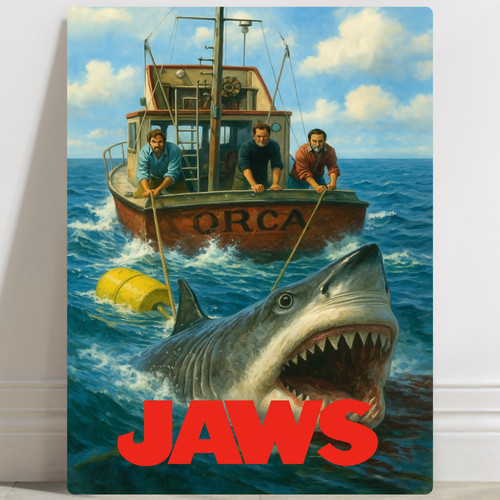 Jaws movie retro aluminium - jaws,
