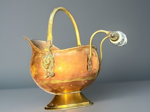 Vintage copper brass coal - vintage,