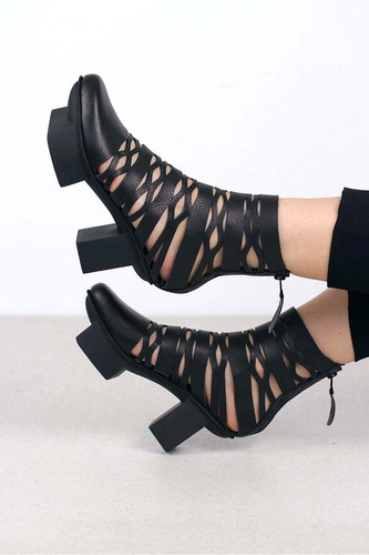 Trippen diffuse black boots - black,