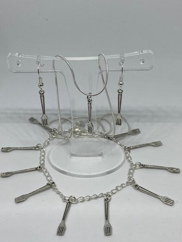 Handmade fork earrings - handmade,