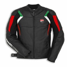 Ducati Corse C3 Leather Motorcycle Motorbike Jacket Tricolor Tricolour NEW
