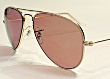 Bausch Lomb Ray Ban Aviator Gold Tone Reddish Amber Lens 52-14 L0207 USA