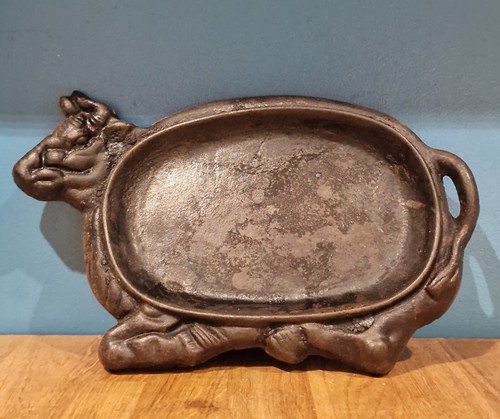Vintage cow steak skillet - cow,