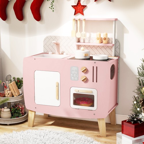 Wooden play kitchen set - wooden,
