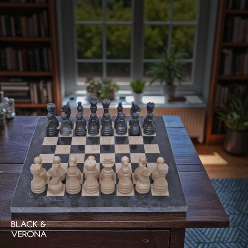 Handmade marble chess set - handmade,