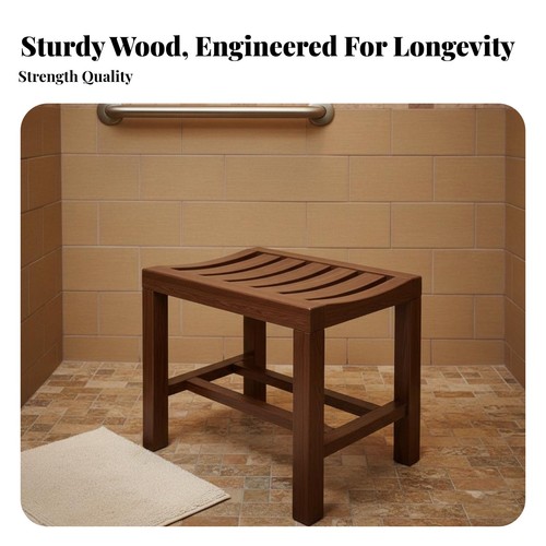 Curved wooden bath - curved, stool