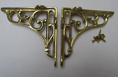 Shelf brackets cast iron brass - brackets,